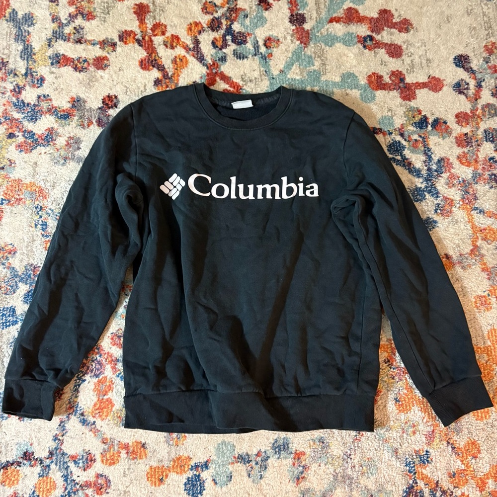 Blue Toned Black Columbia Sweatshirt